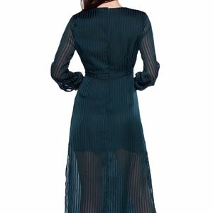 bardot shadow stripe dress